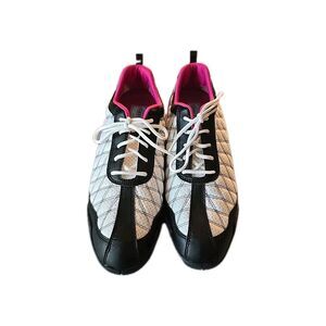 FootJoy Golf- Womens Size 9M Black White Pink Soft Cleats Summer Series 98968